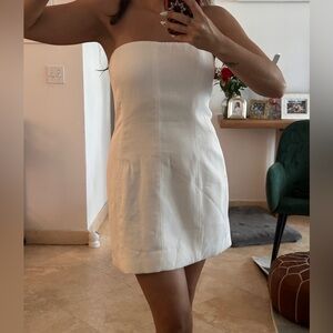 Meshki Strapless White Mini Dress